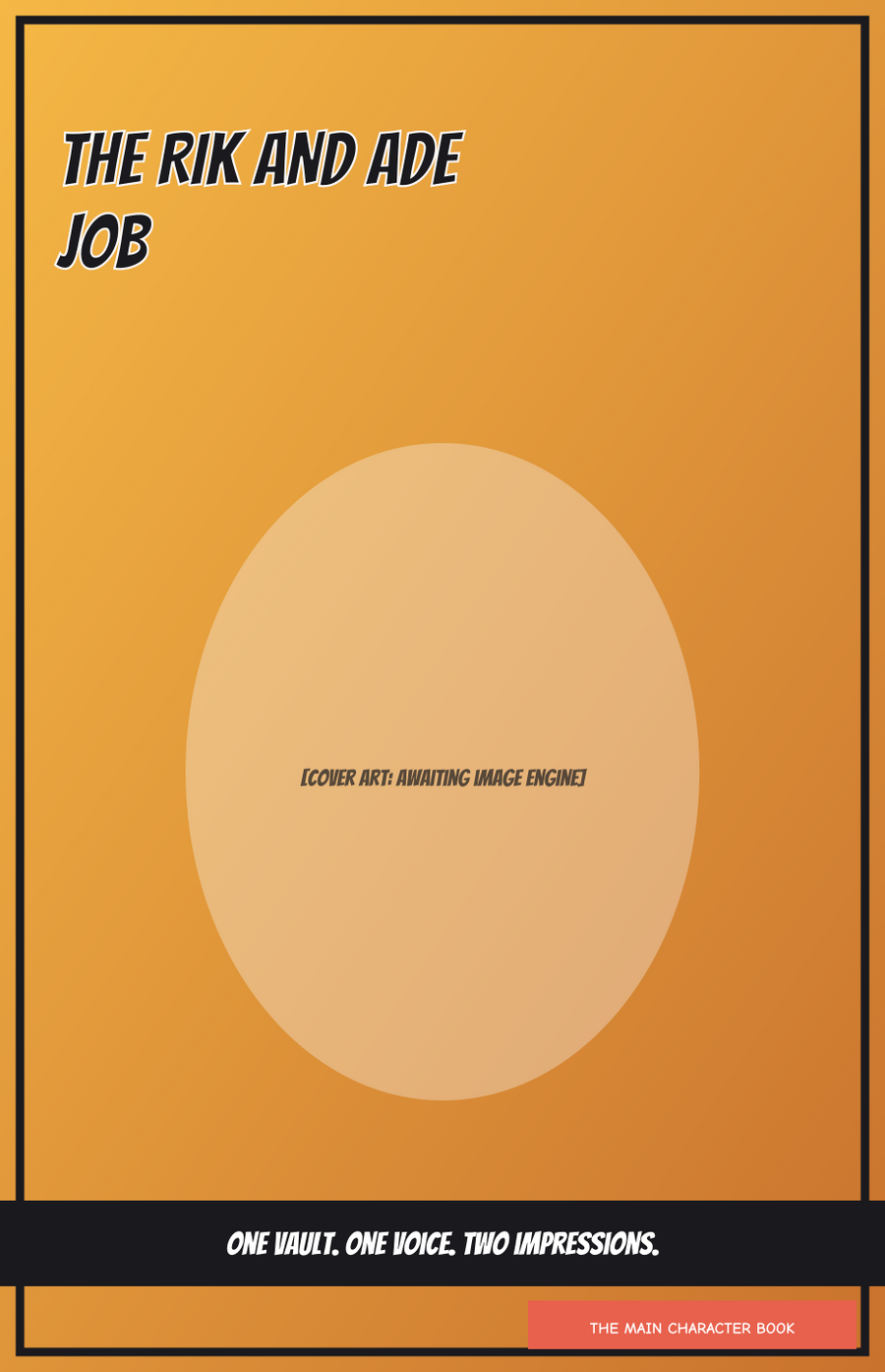 The Rik and Ade Job — personalised front cover