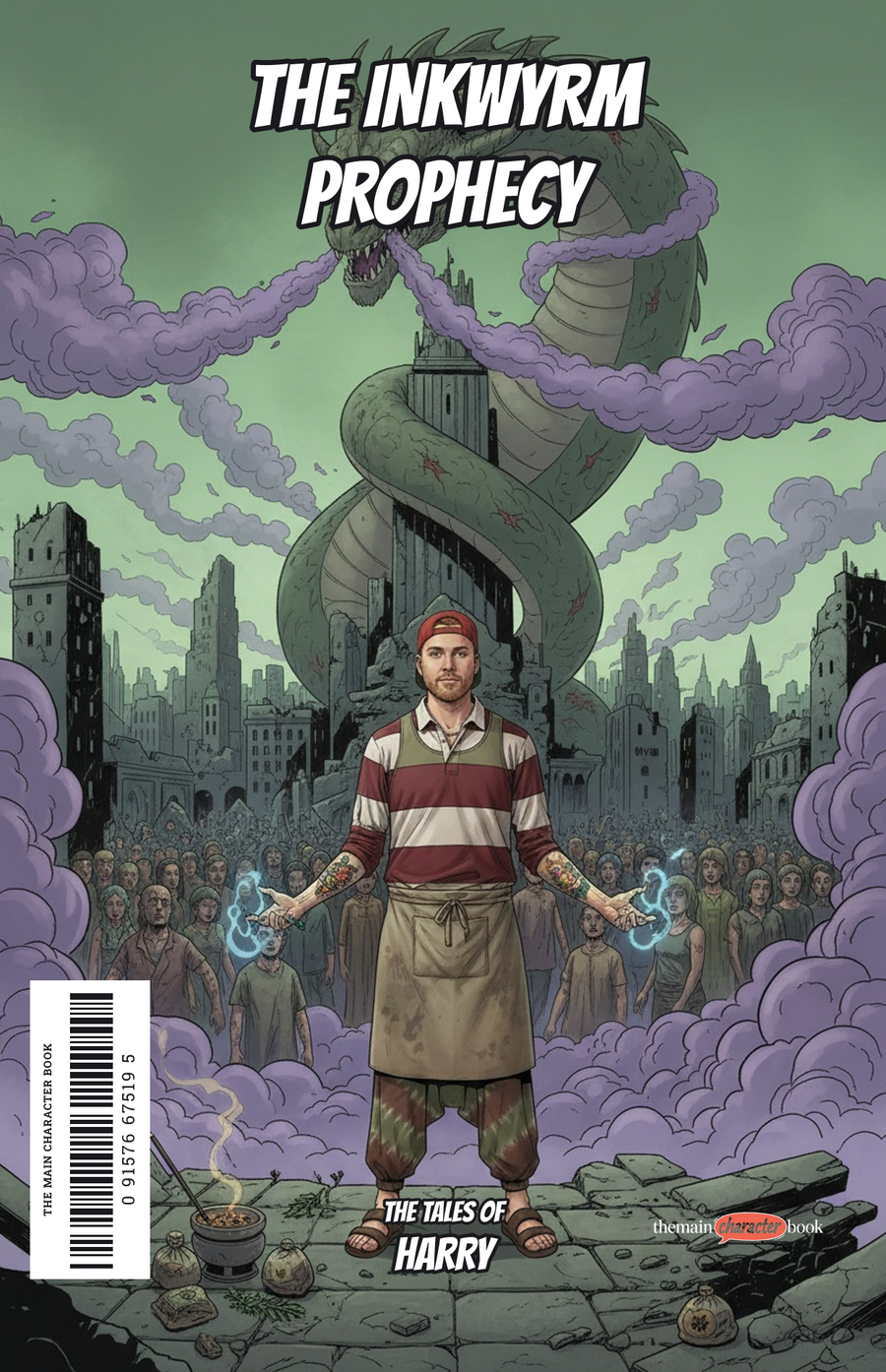 The Inkwyrm Prophecy — personalised front cover