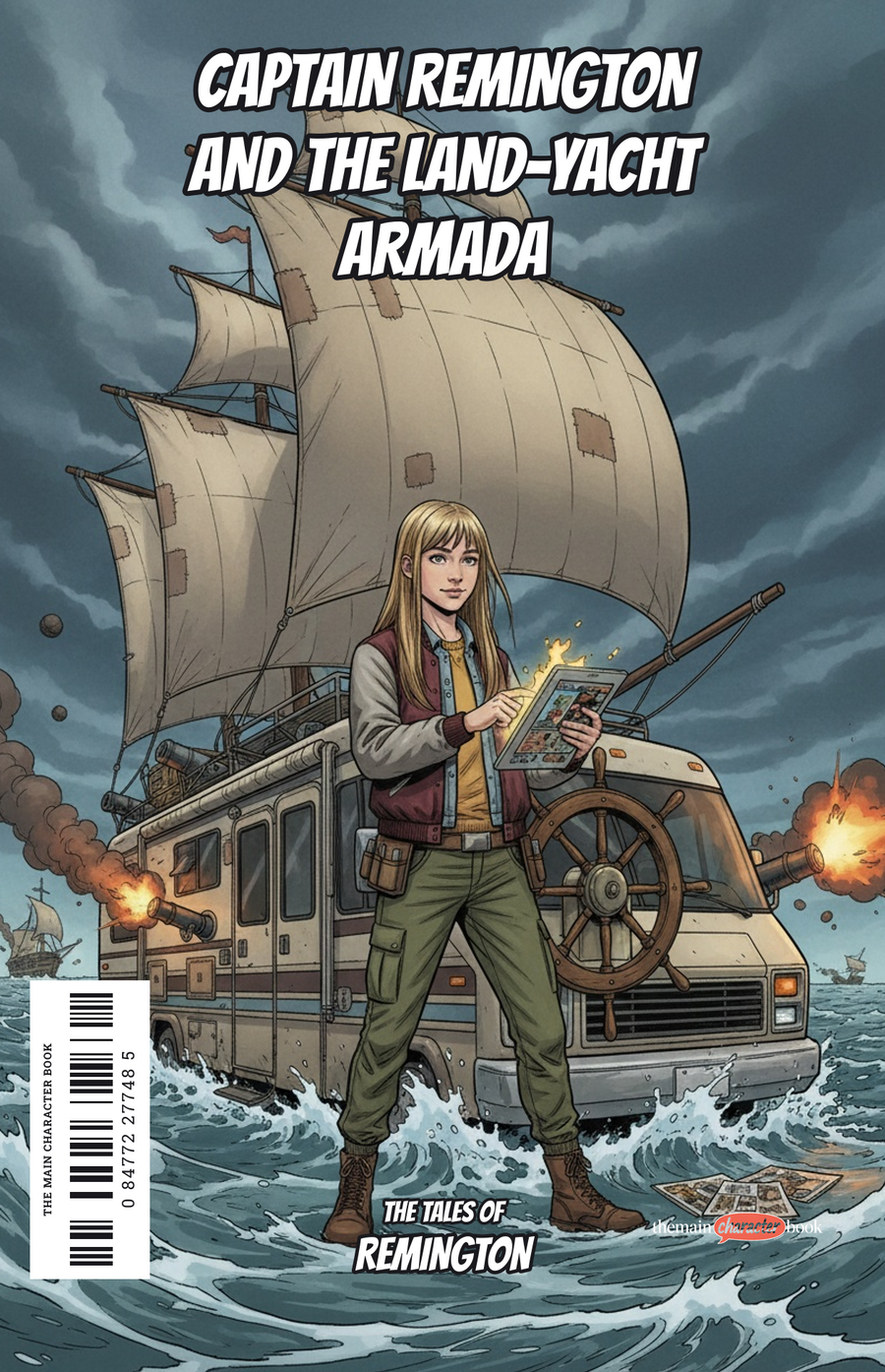 Captain Remington and the Land-Yacht Armada — personalised front cover