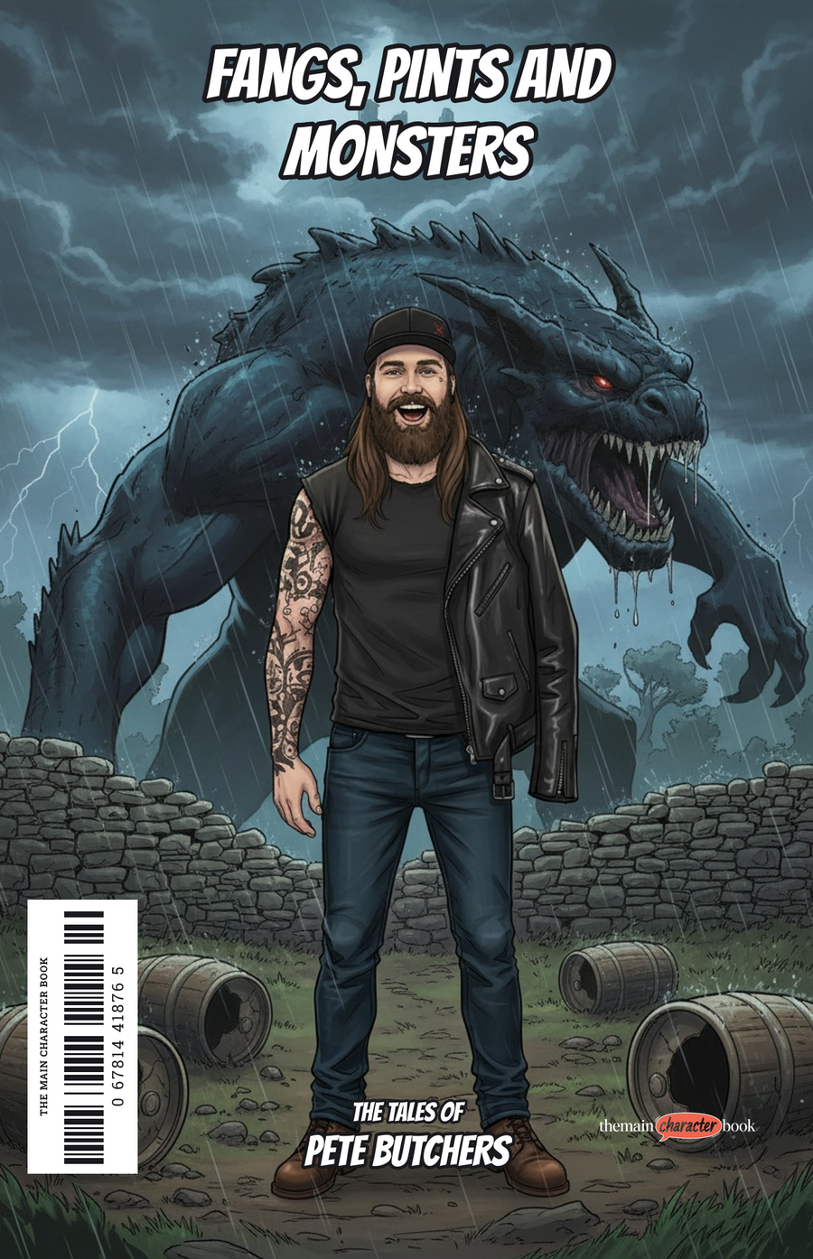 Fangs, Pints and Monsters — personalised front cover