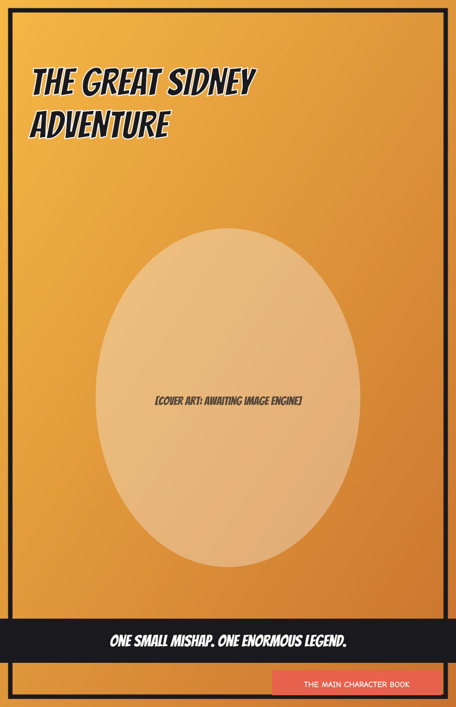 The Great Sidney Adventure — personalised front cover