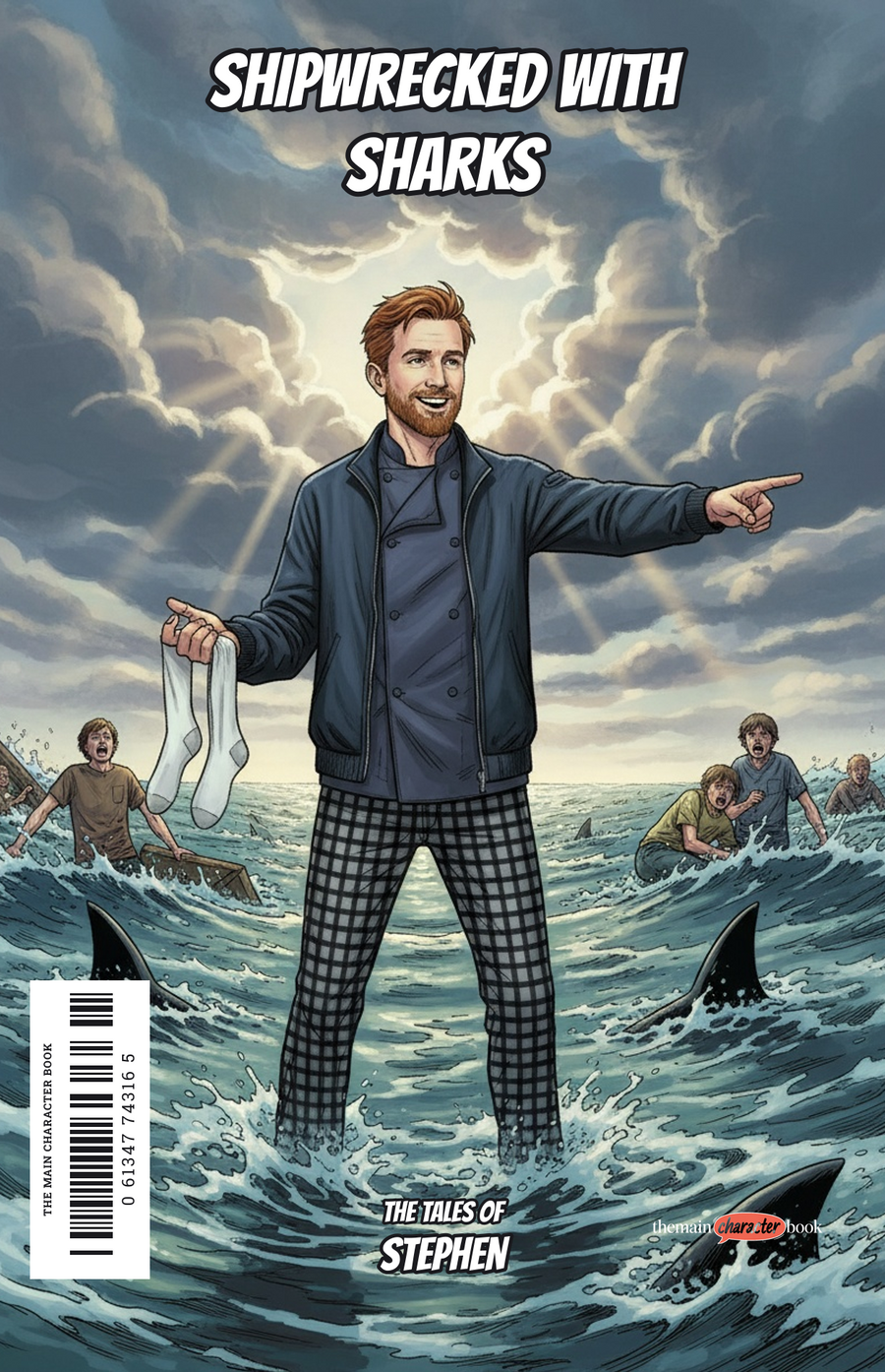 Shipwrecked with Sharks — personalised front cover