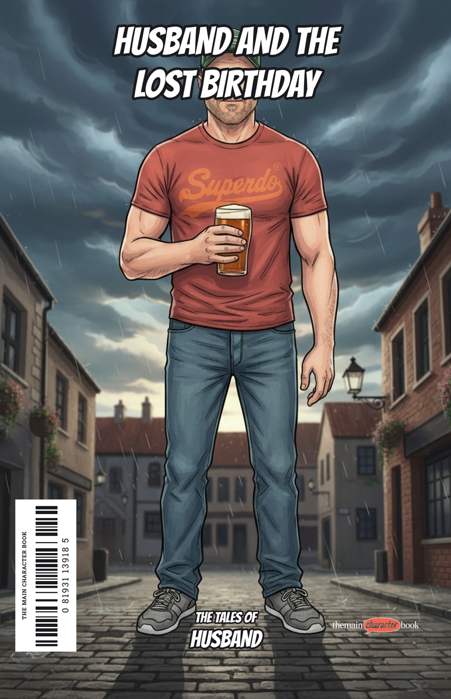 Husband and the Lost Birthday — personalised front cover