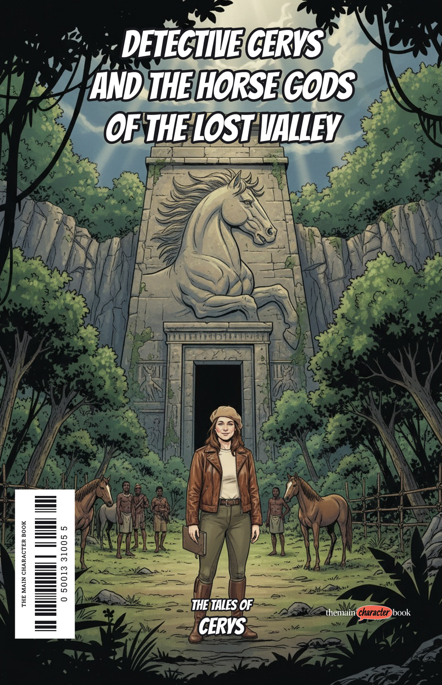 Detective Cerys and the Horse Gods of the Lost Valley — personalised front cover