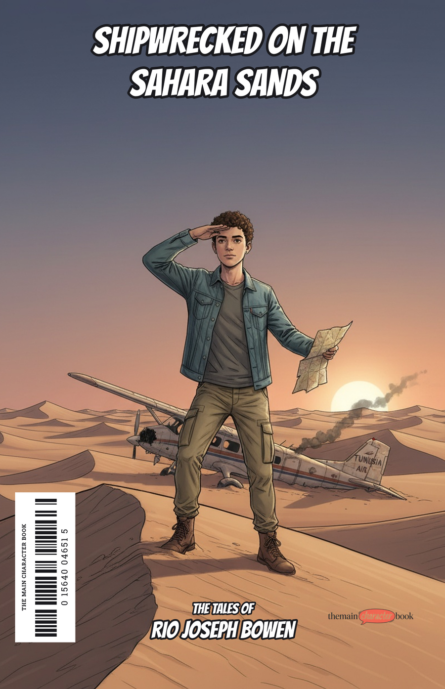 Shipwrecked on the Sahara Sands — personalised front cover