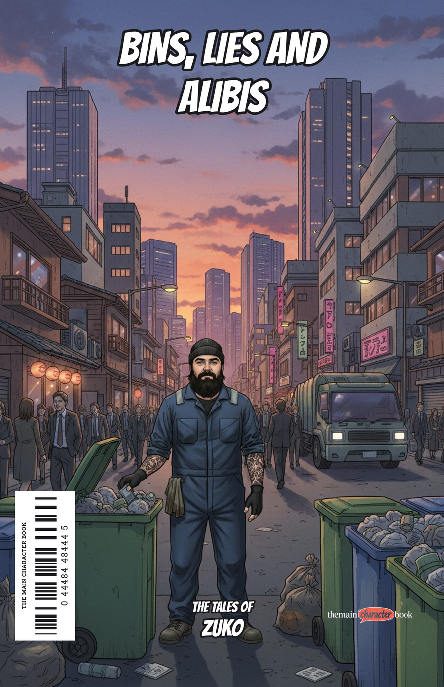 Bins, Lies and Alibis — personalised front cover