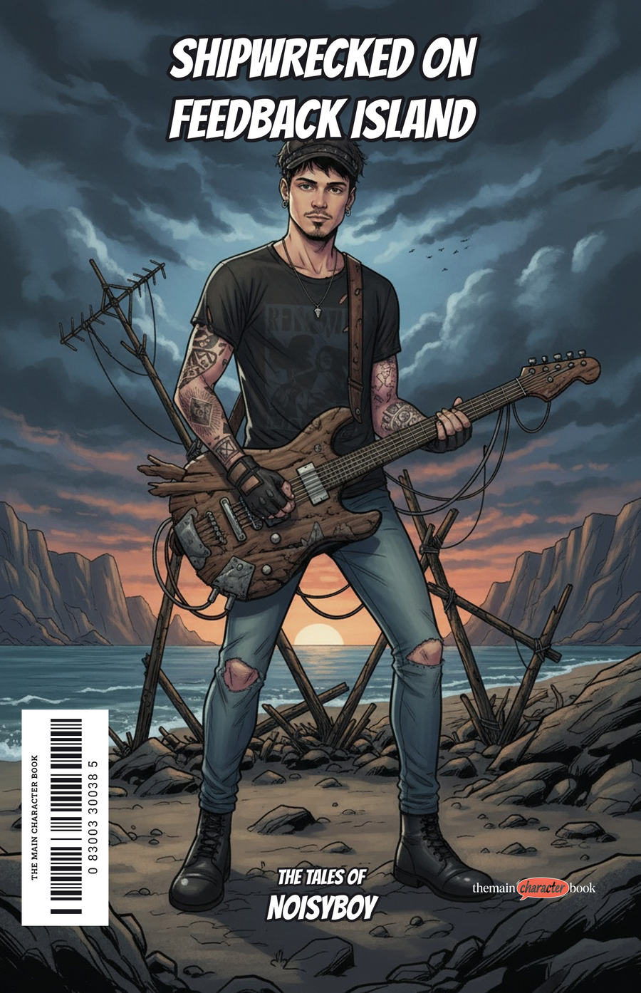Shipwrecked on Feedback Island — personalised front cover