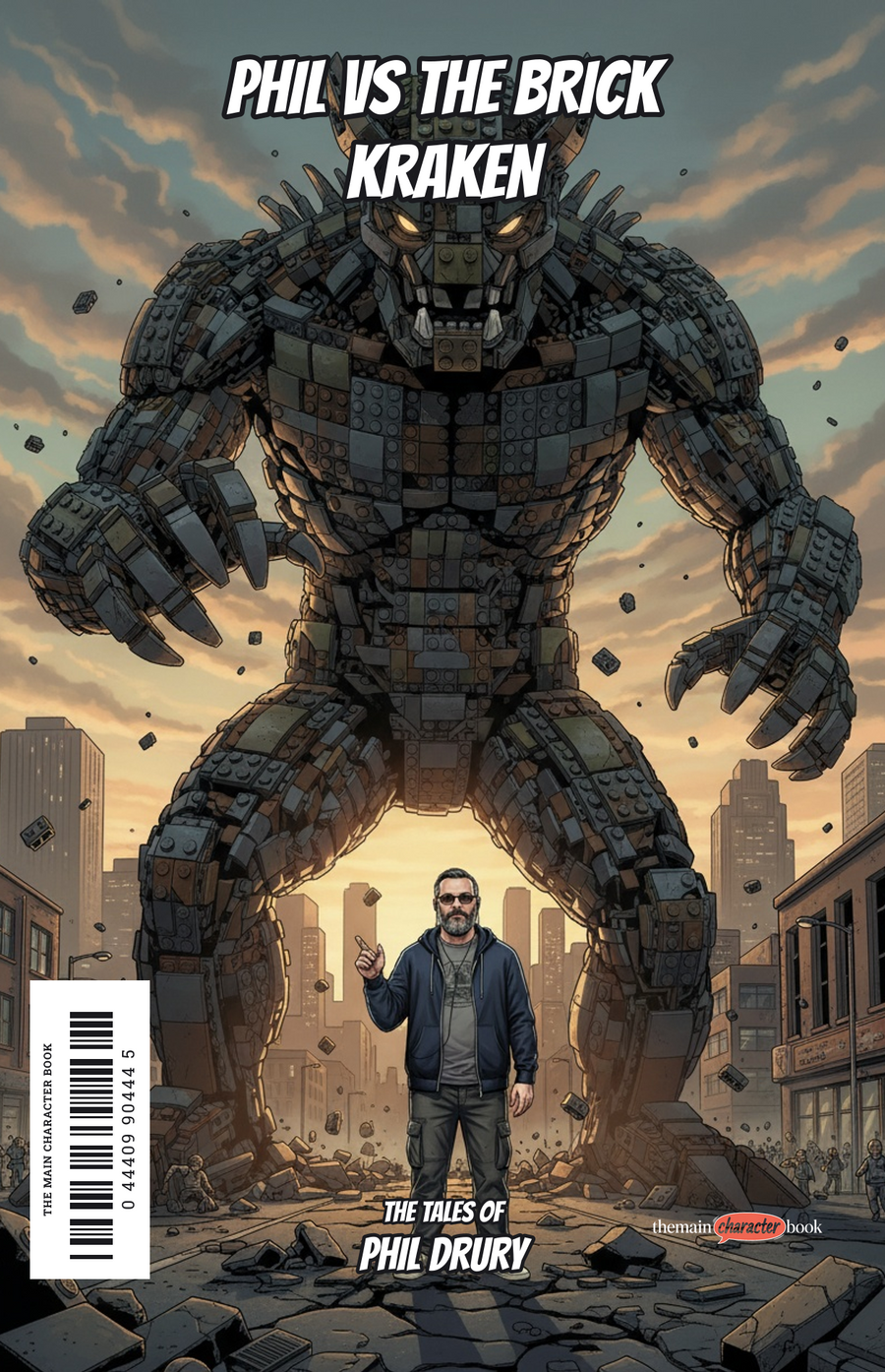 Phil vs the Brick Kraken — personalised front cover