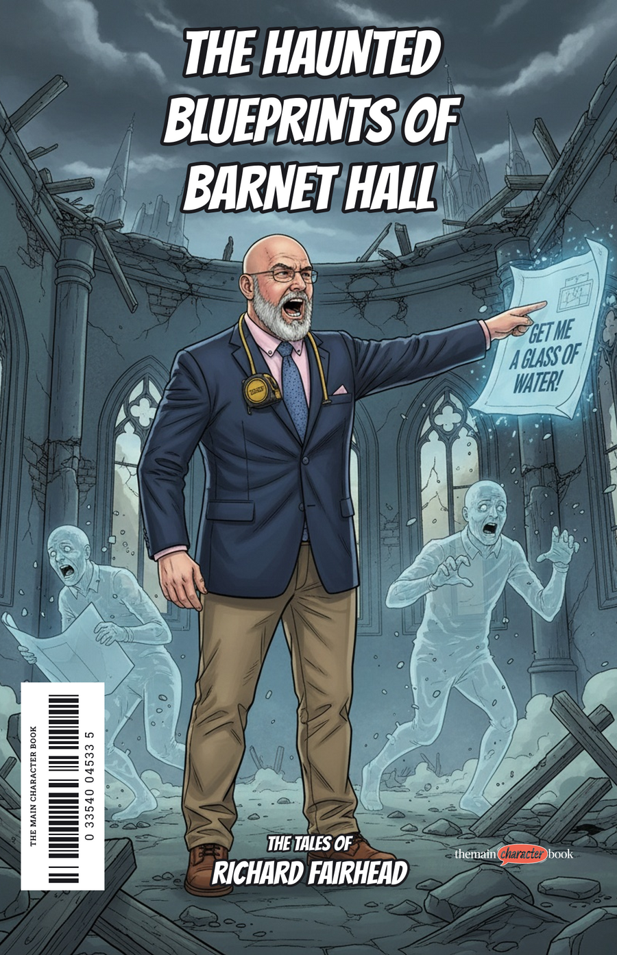 The Haunted Blueprints of Barnet Hall — personalised front cover