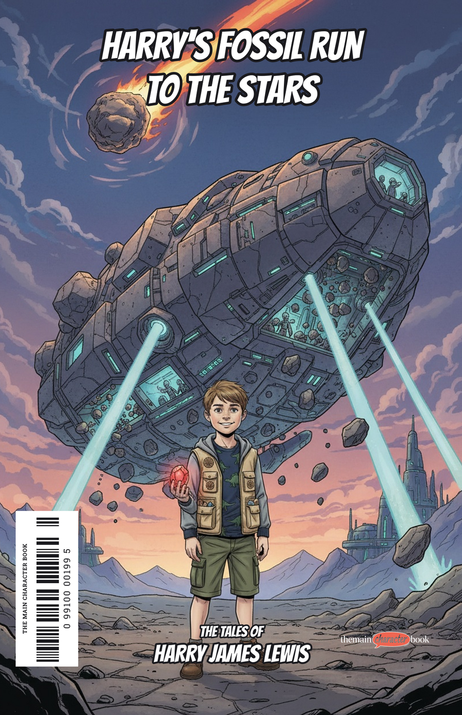 Harry's Fossil Run to the Stars — personalised front cover