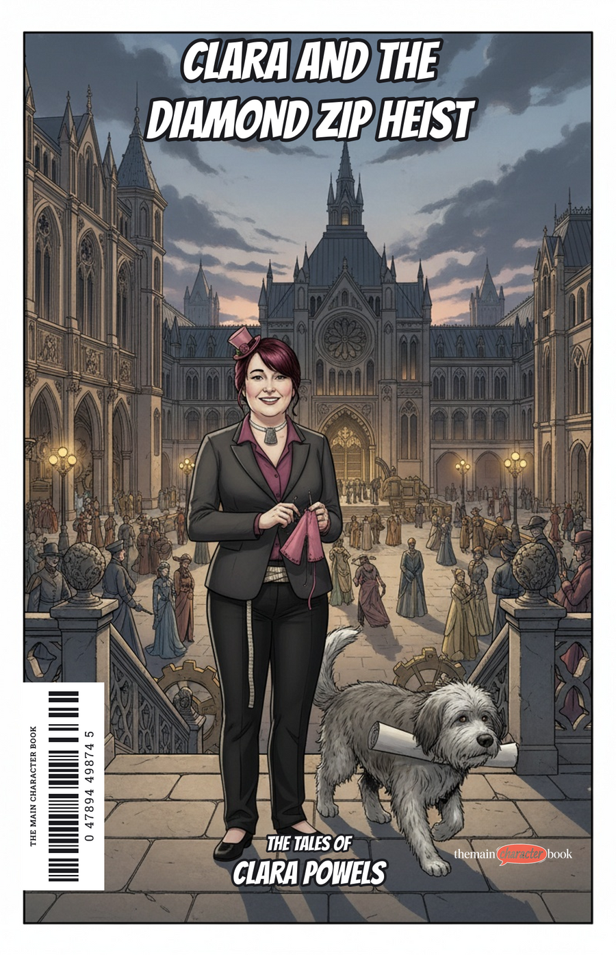 Clara and the Diamond Zip Heist — personalised front cover
