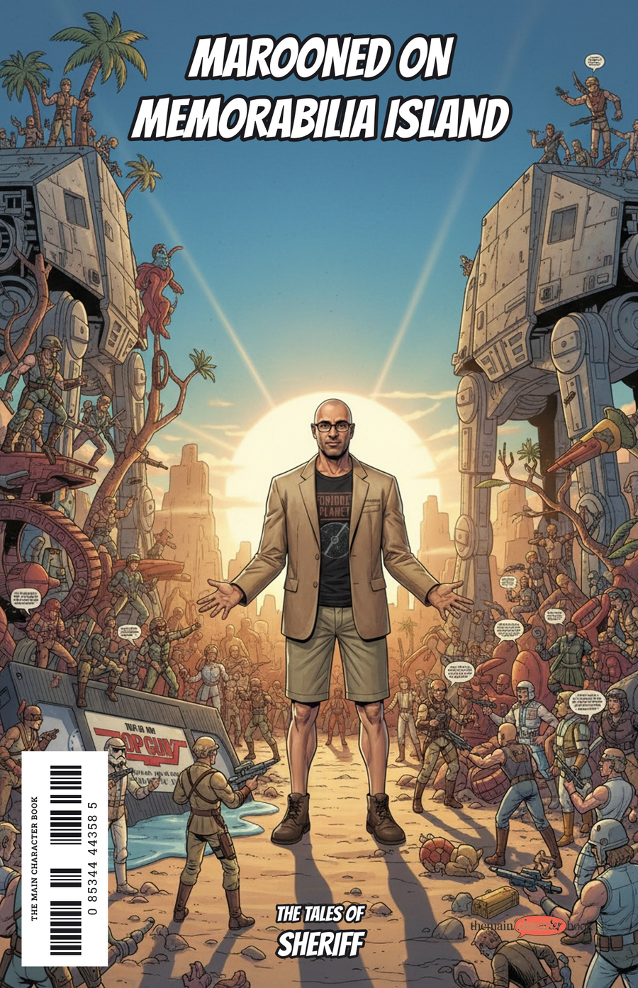 Marooned on Memorabilia Island — personalised front cover
