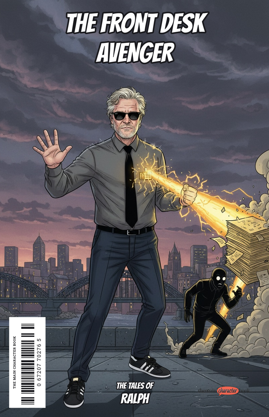 The Front Desk Avenger — personalised front cover