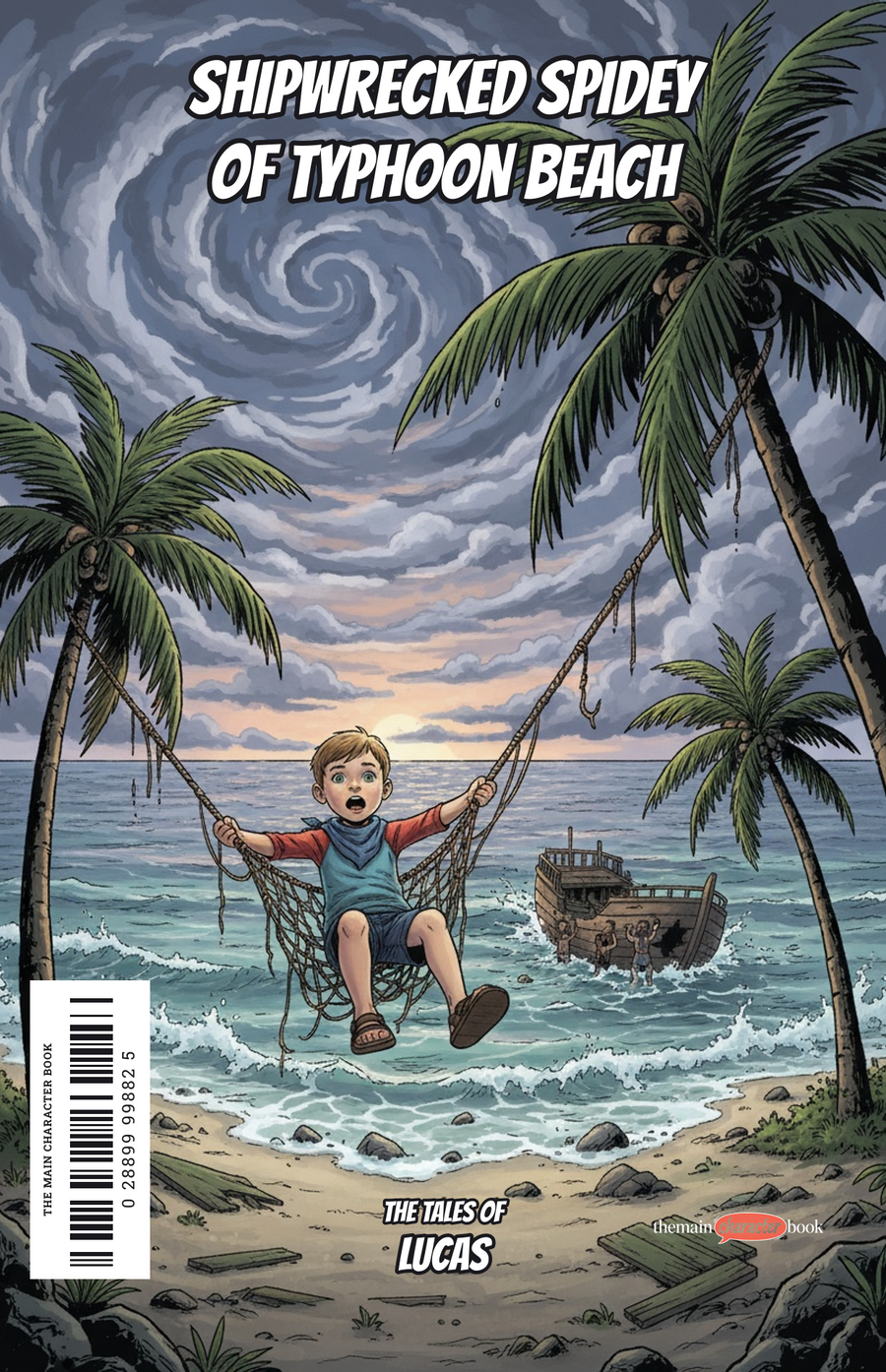 Shipwrecked Spidey of Typhoon Beach — personalised front cover