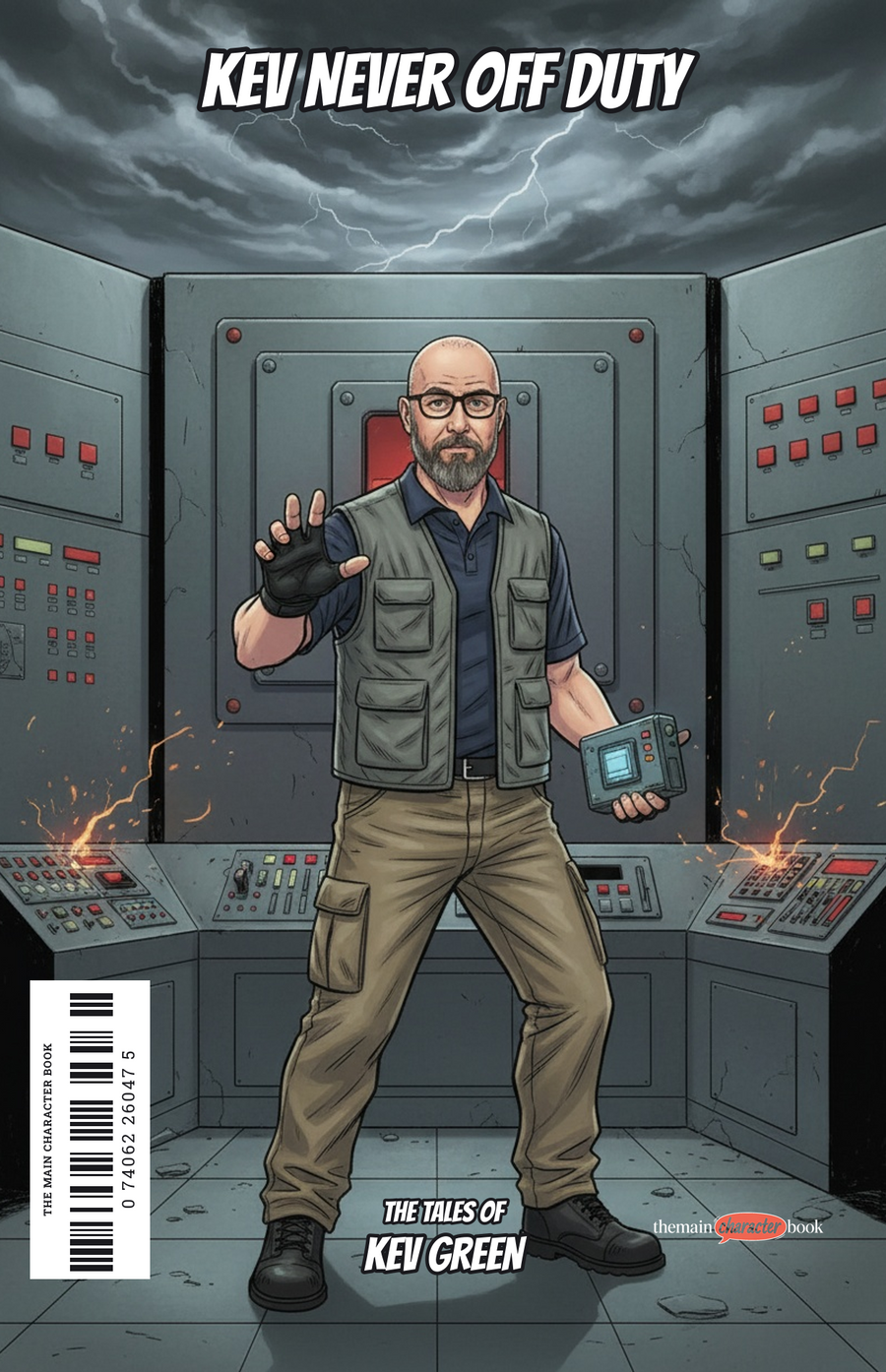 Kev Never Off Duty — personalised front cover