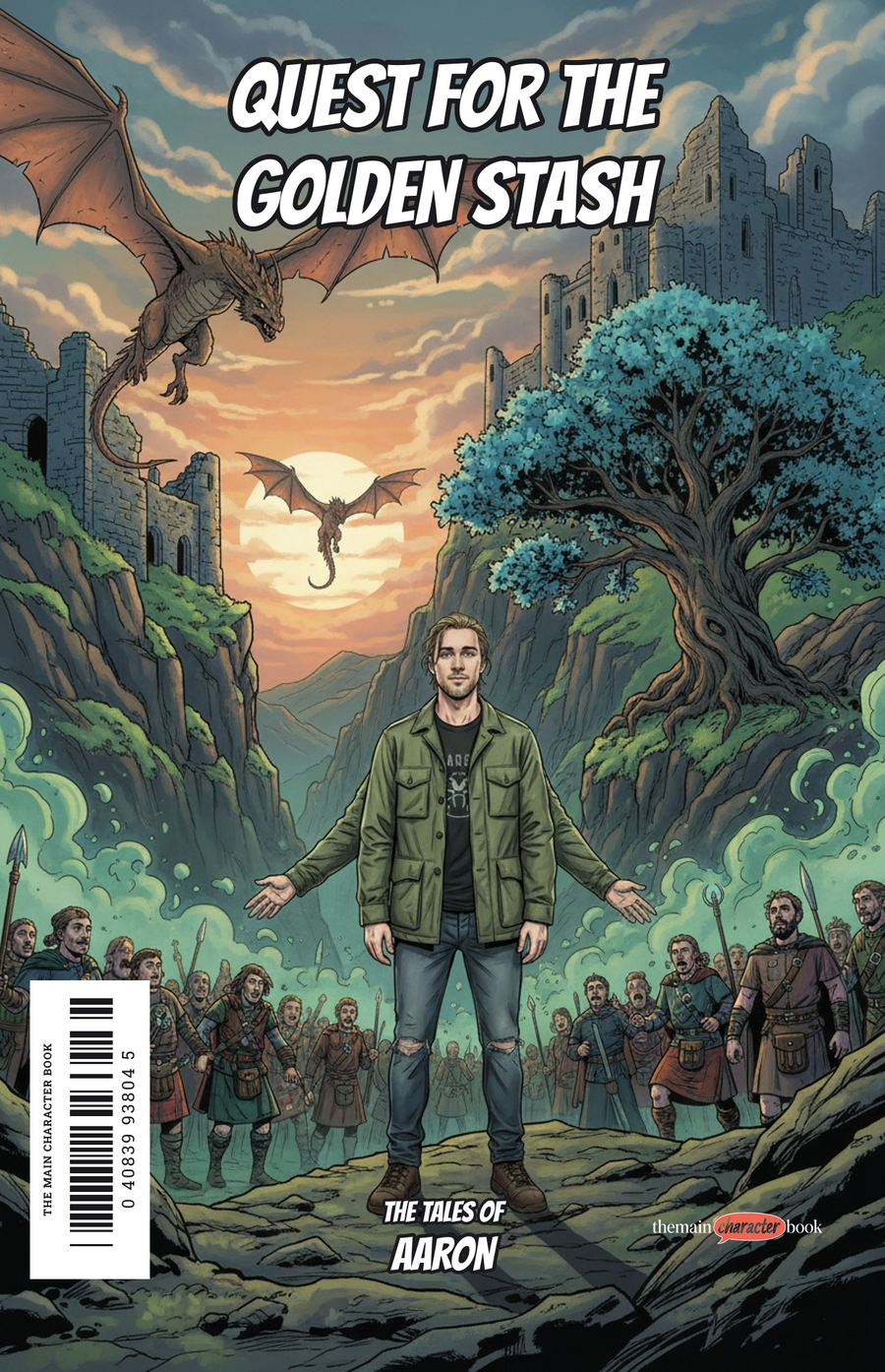 Quest for the Golden Stash — personalised front cover