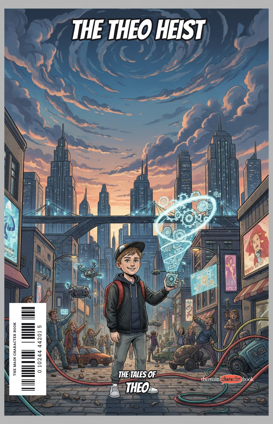 The Theo Heist — personalised front cover