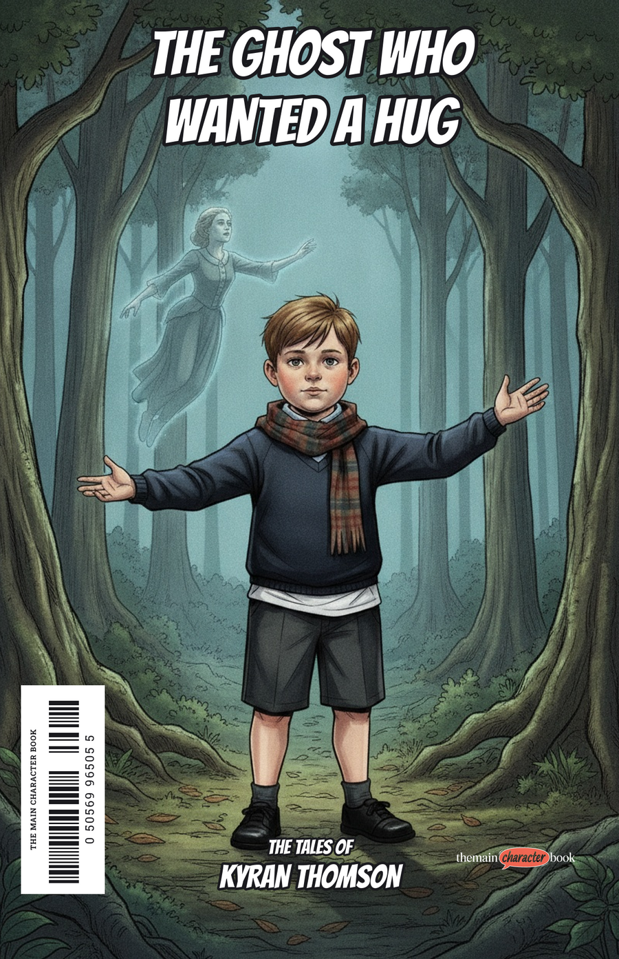 The Ghost Who Wanted a Hug — personalised front cover