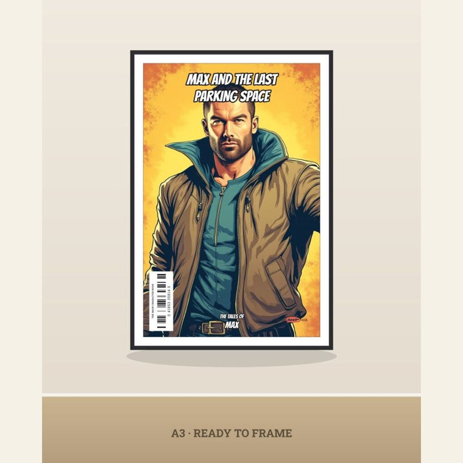 A3 cover poster, framed