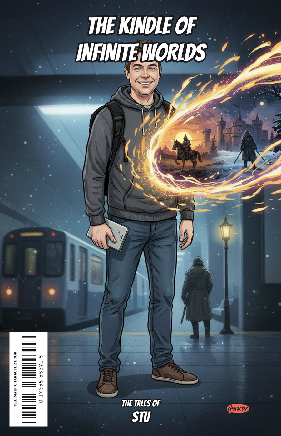 The Kindle of Infinite Worlds — personalised front cover