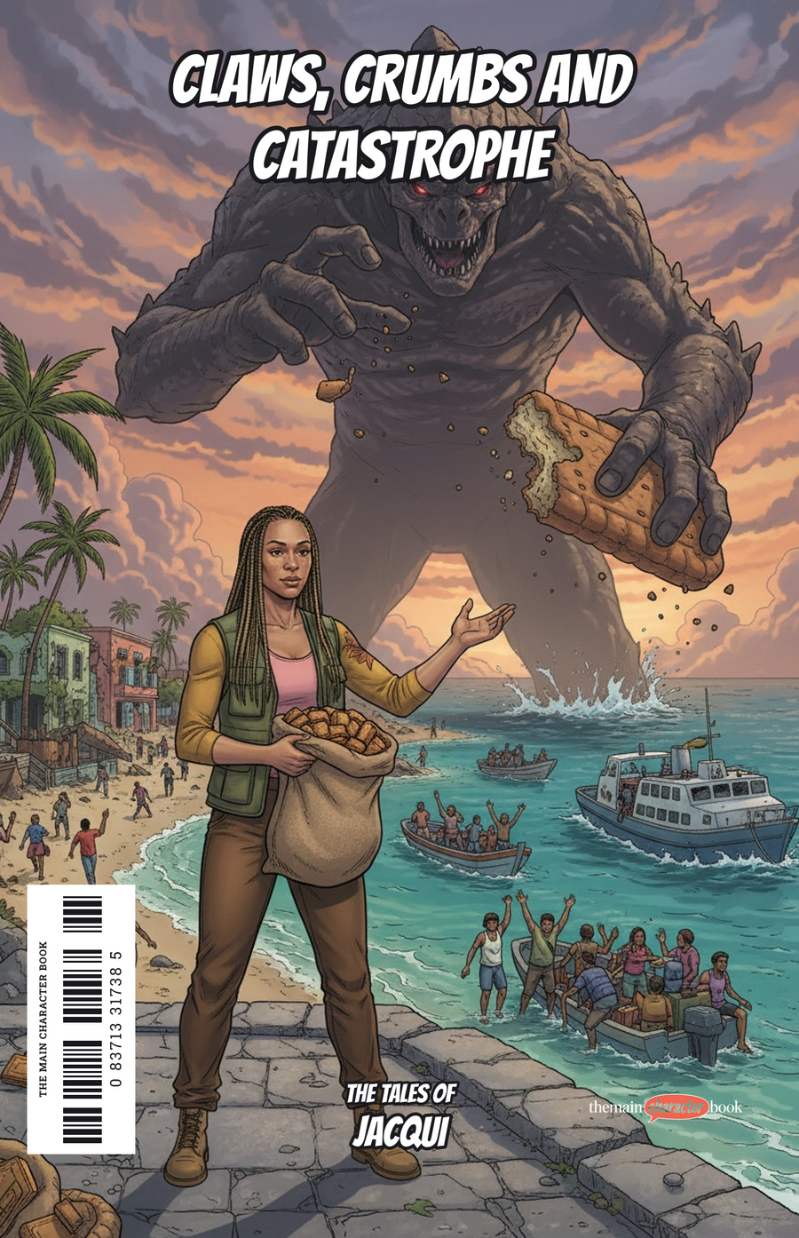 Claws, Crumbs and Catastrophe — personalised front cover