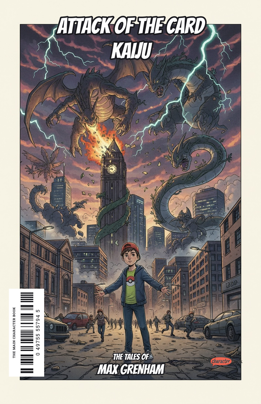 Attack of the Card Kaiju — personalised front cover