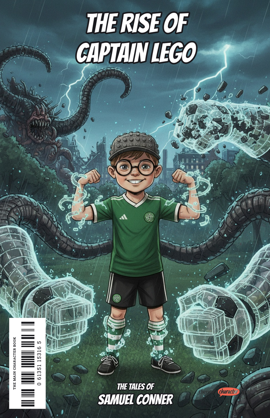 The Rise of Captain Lego — personalised front cover