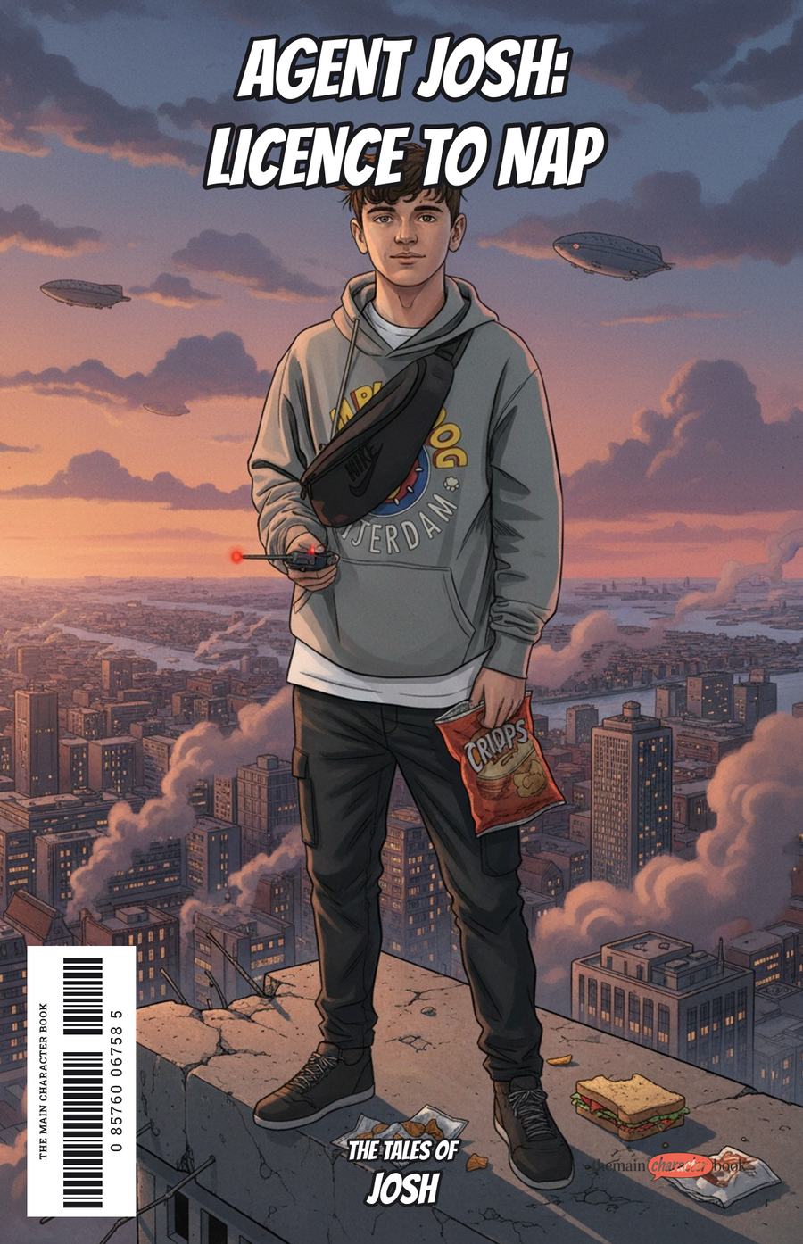 Agent Josh: Licence to Nap — personalised front cover
