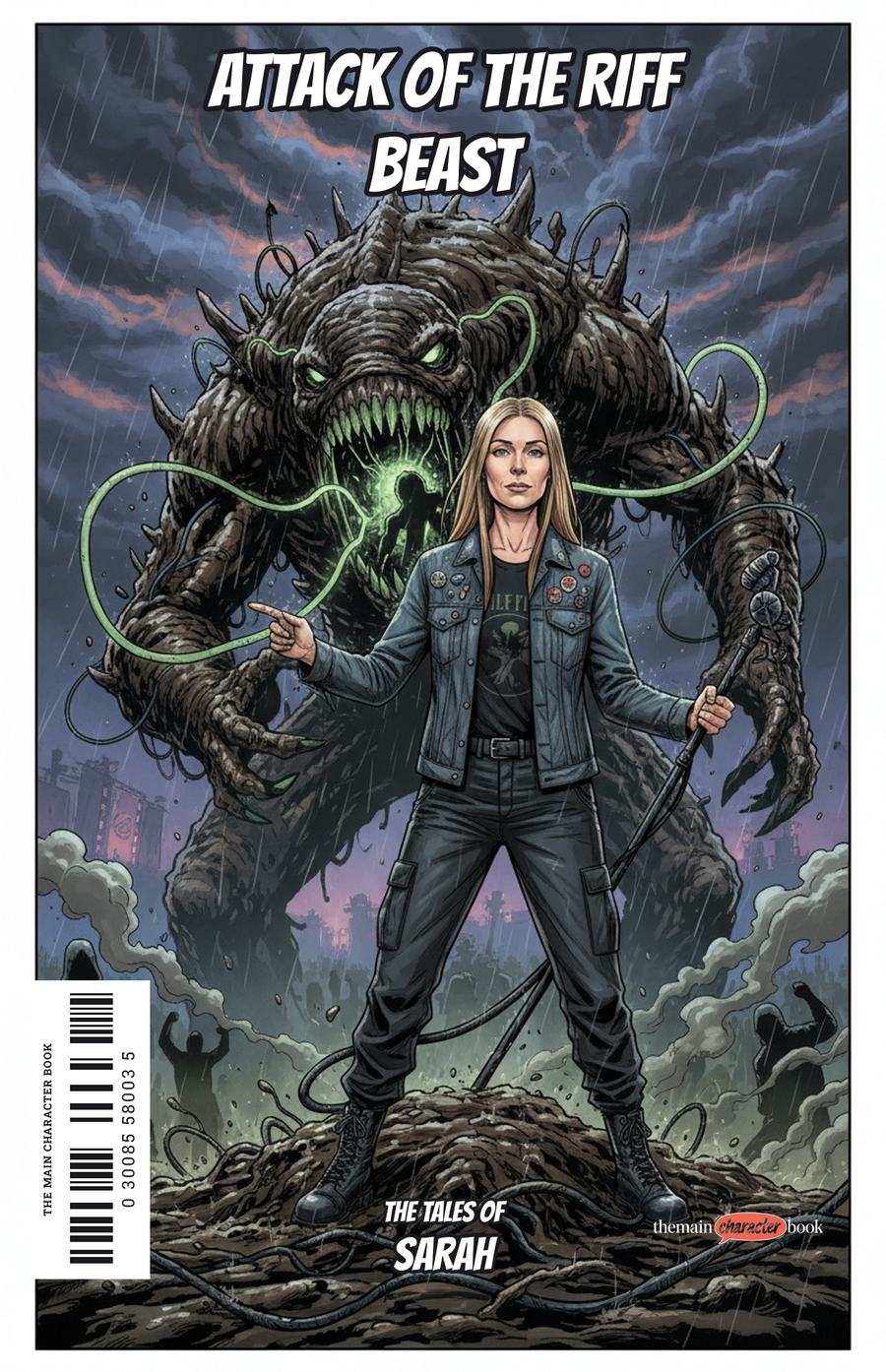 Attack of the Riff Beast — personalised front cover