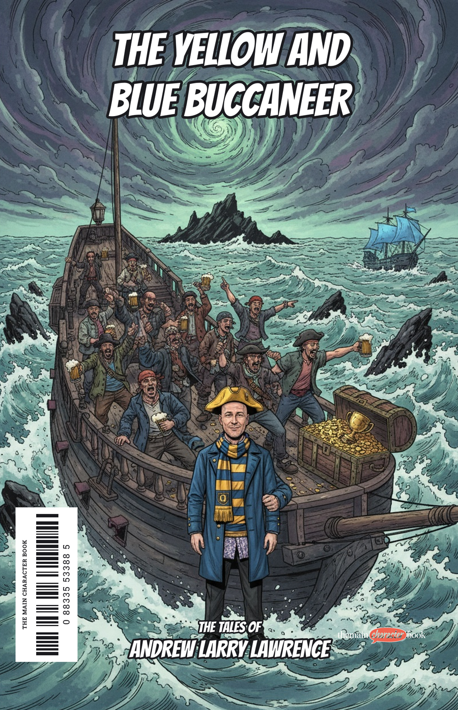 The Yellow and Blue Buccaneer — personalised front cover