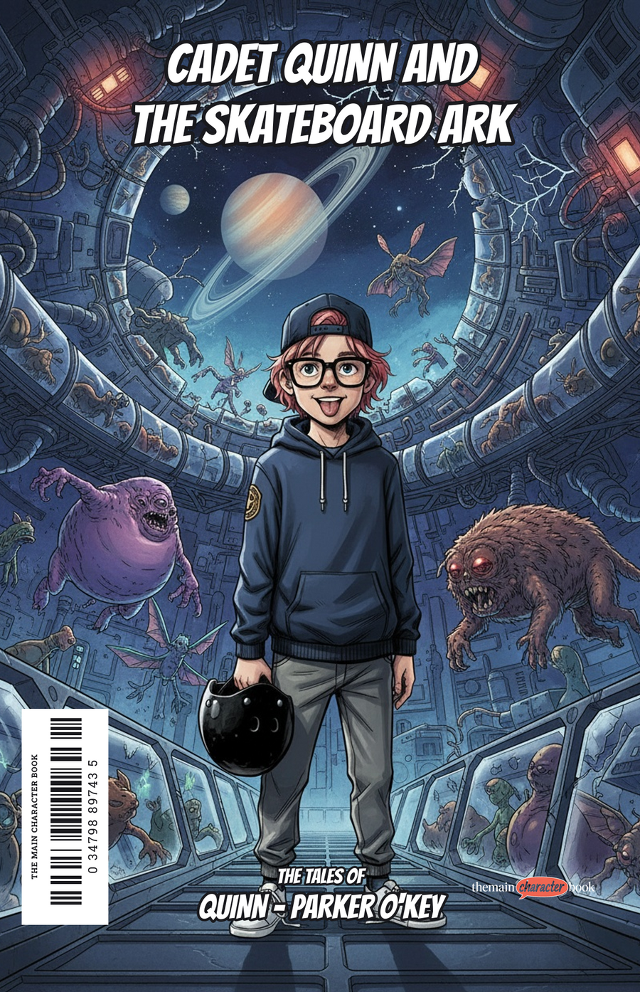 Cadet Quinn and the Skateboard Ark — personalised front cover