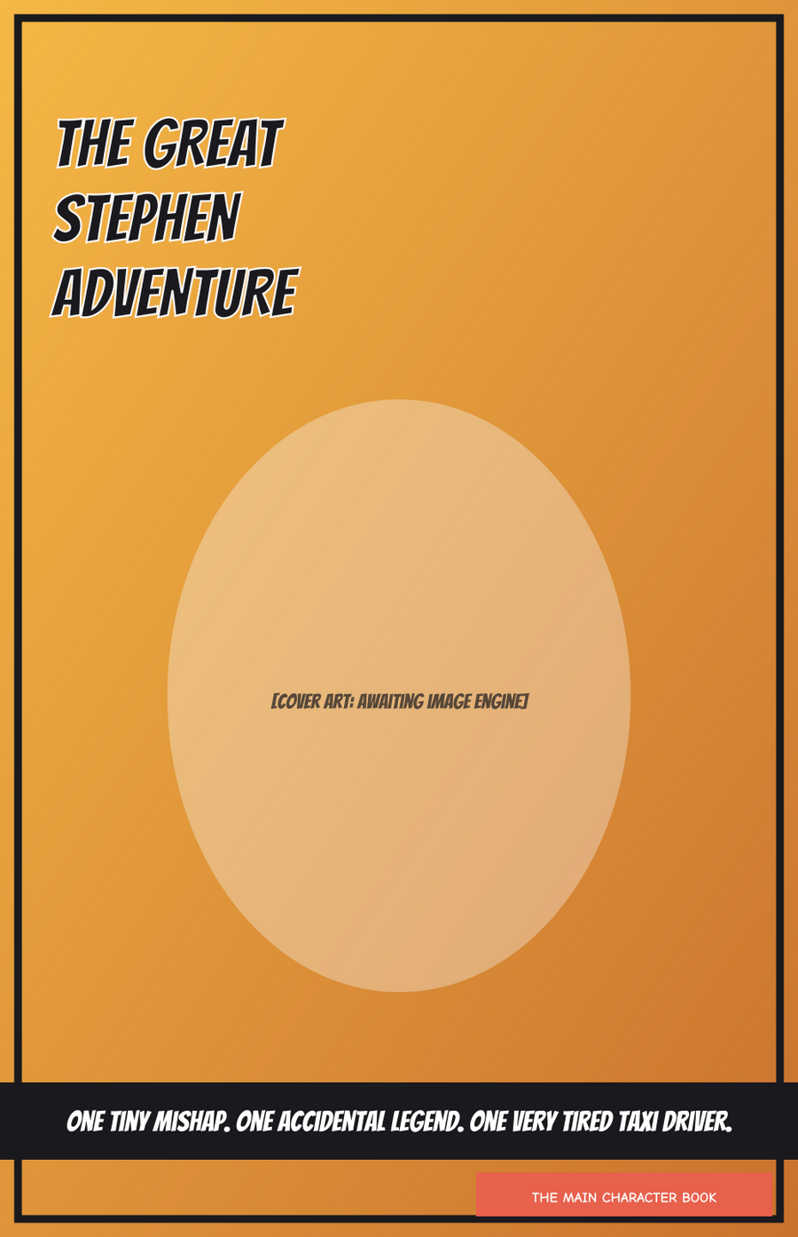 The Great Stephen Adventure — personalised front cover